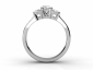 Trilogy rings with multi diamonds MW60 through finger view