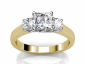 Yellow and White gold trilogy rings MY53 raised view