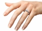 Engagement ring SWF01 through finger view