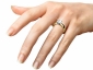 gold diamond ring SYP37  on finger view