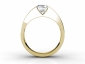wide band gold ring SYP50 through finger view 