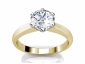 gold solitaire rings SYR25 raised view 