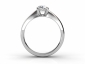 Emeraled engagement rings SPAF07 through finger view