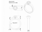 Rub-over setting Diamond ring SPAR16 CAD view 