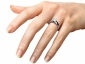 half rub-over setting diamond ring SPAR17 on finger view