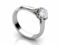 Round cut diamond solitaire ring SPAR18 profile view