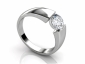 Tension set diamond wide band solitaire ring SPAR26 profile image 