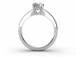 Diamond Solitaire engagement ring SPAR64 through finger view