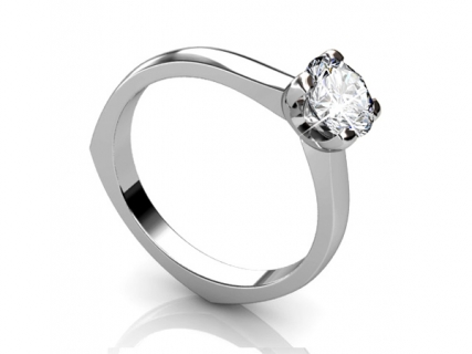 Solitaire ring profile view stirrup band SPR23 