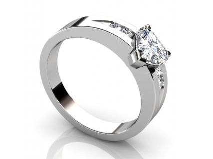 Engagement ring SAW04 profile view