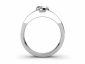 Engagement ring SAW04 through finger view