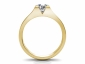 Yellow Gold SAY29 Ring Round Diamonds through finger view 