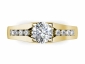 Yellow Gold SAY29 Ring Round Diamonds birds eye view  