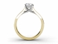 Diamond Ring 34 Yellow Gold SAY34 through finger view 