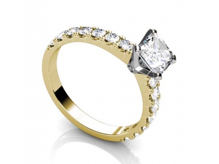 Diamond ring SAY36 profile view 