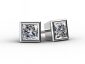 Princess cut 1.50ct EPBP07 earrings front