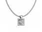 Pendant princess bezel PPBPA01 diamond and chain view 