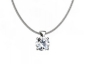 four prong round diamond pendant on chain PRCPA01